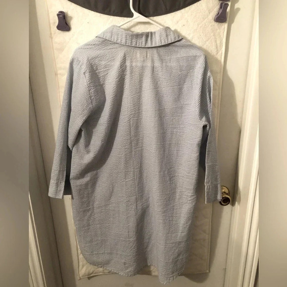 Mudpie Blue and White Seersucker Collared Dress - Picture 8 of 8